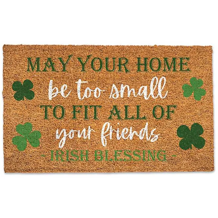 Irish Blessing Shamrock Doormat