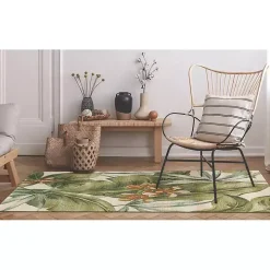 Island Leaf Outdoor Rug, 4x7