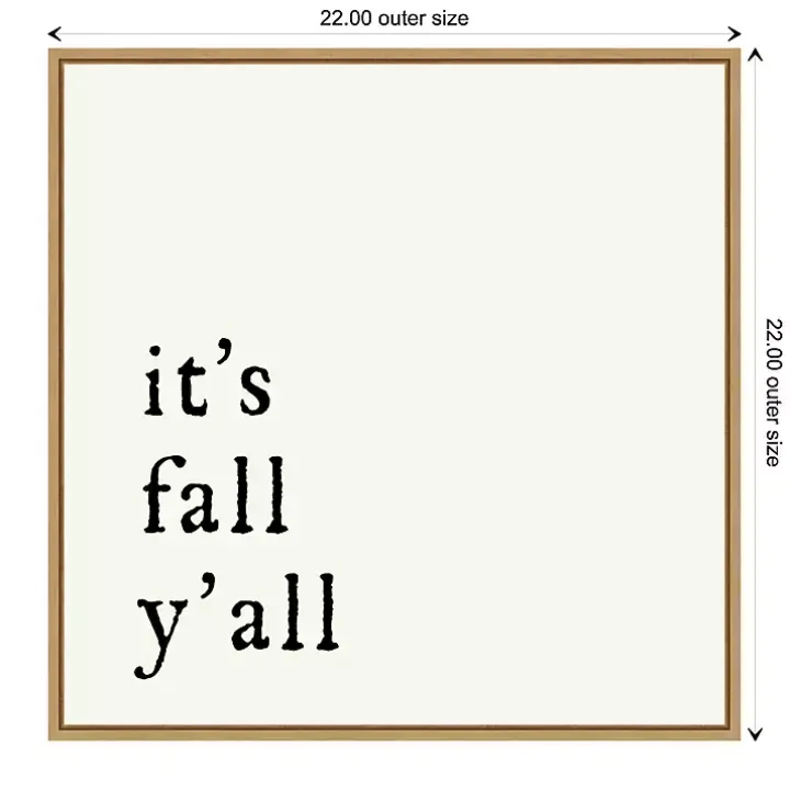 It's Fall Ya'll Poem Framed Wall Art