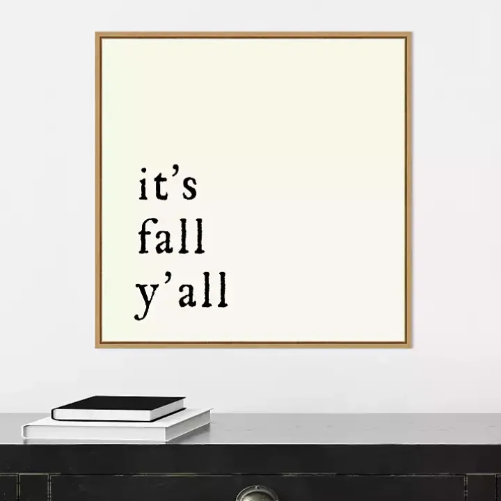 It's Fall Ya'll Poem Framed Wall Art