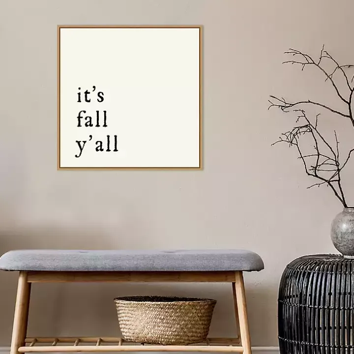 It's Fall Ya'll Poem Framed Wall Art