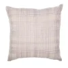 Ivory & Lilac Handwoven Plaid Throw Pillow