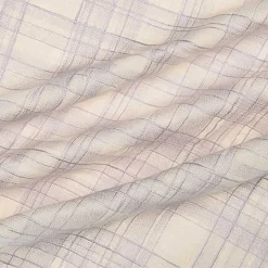 Ivory & Lilac Handwoven Plaid Throw Pillow