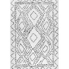 Ivory and Black Diamond Washable Area Rug, 4x6