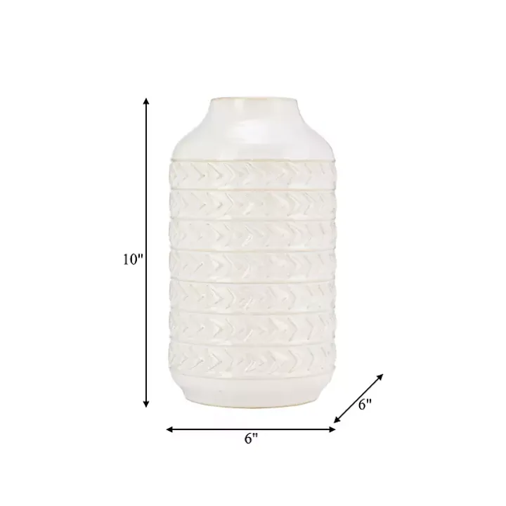 Ivory Aztec Vase, 10in