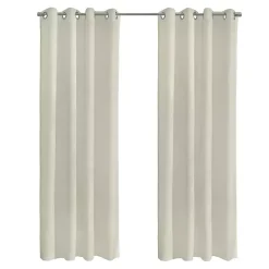 Ivory Boucle Sheer Single Curtain Panel, 95 in.