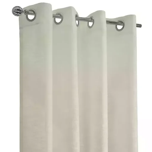 Ivory Boucle Sheer Single Curtain Panel, 95 in.