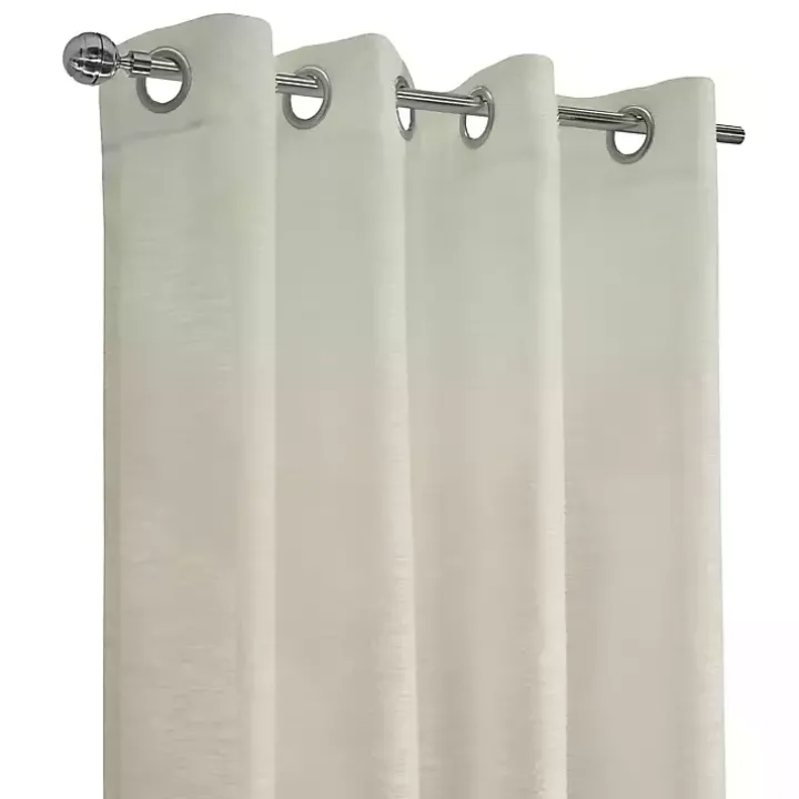 Ivory Boucle Sheer Single Curtain Panel, 84 in.