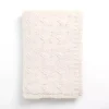 Ivory Chenille Cable Knit Throw