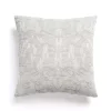 Ivory Chenille Damask Throw Pillow