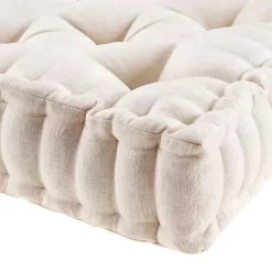 Ivory Chenille Floor Cushion