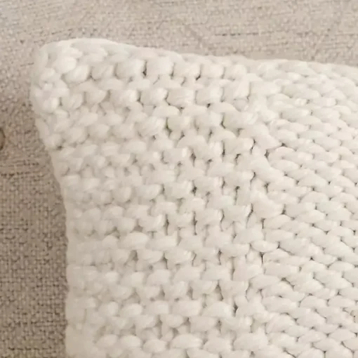 Ivory Chunky Knit Lumbar Pillow