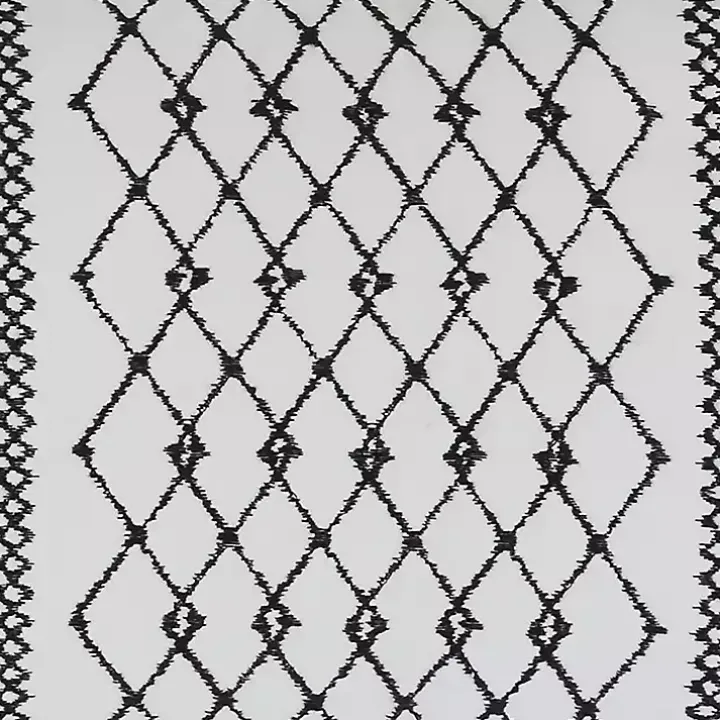 Ivory Cotton Embroidered Tassel Accent Pillow