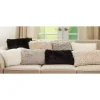 Ivory Faux Fur Fluffy Lumbar Throw Pillow