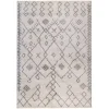 Ivory Geometric Area Rug, 5x8