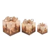 Ivory Jeweled Forest Lit Christmas Gifts, Set of 3
