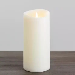 Ivory LED Soft Flame Pillar Candle, 5x11 in.