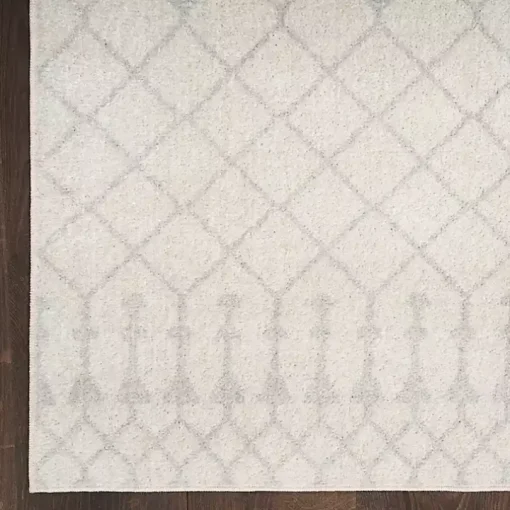Ivory Moroccan Washable Accent Rug, 2x4