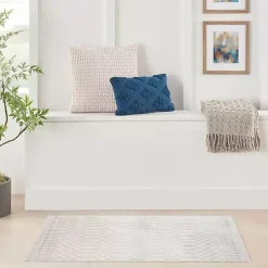 Ivory Moroccan Washable Accent Rug, 2x4