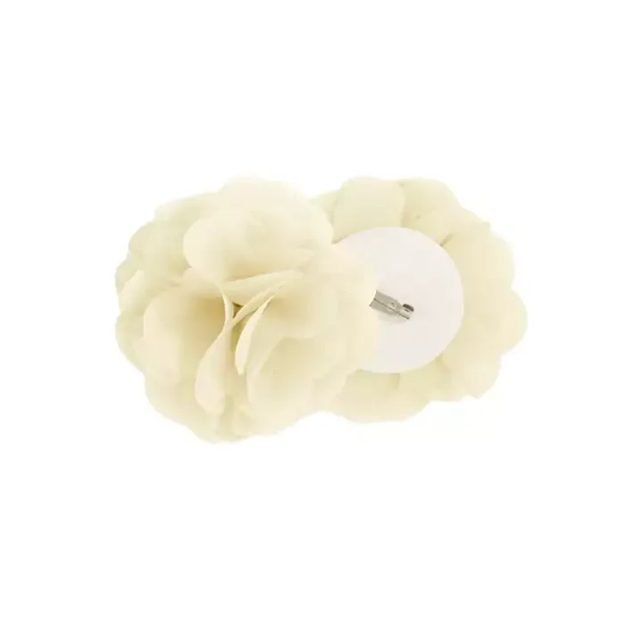 Ivory Rosette Tab Top Curtain Panel, 95 in.