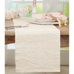 Ivory Water Hyacinth Table Runner