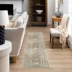 Ivory Wilcox Medallion Runner, 2x8