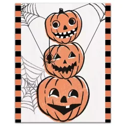 Jack O' Lantern Stack Halloween Canvas Art Print