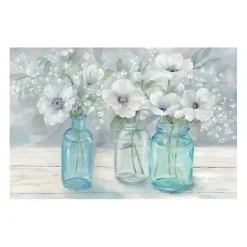 Jar Bouquet Landscape Giclee Canvas Art Print