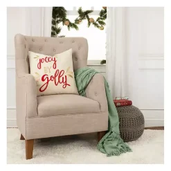 Jolly by Golly Christmas Throw Pillow