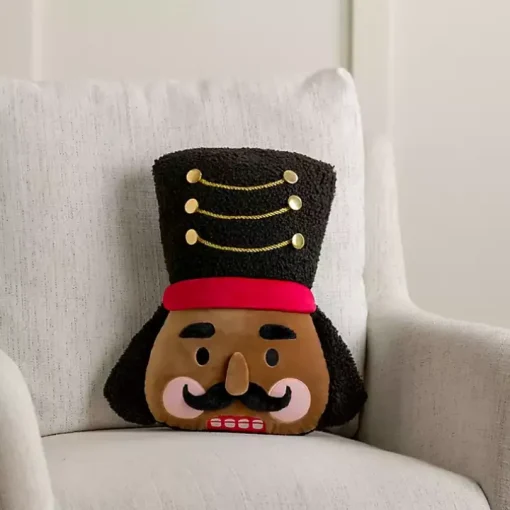 Jolly Nutcracker Shaped Pillow
