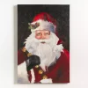 Jolly Santa with Bells Canvas Art Print