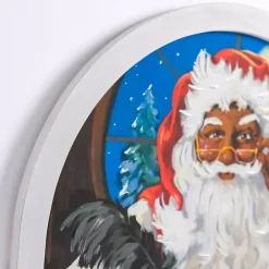 Jolly Santa Writing List Framed Art Print