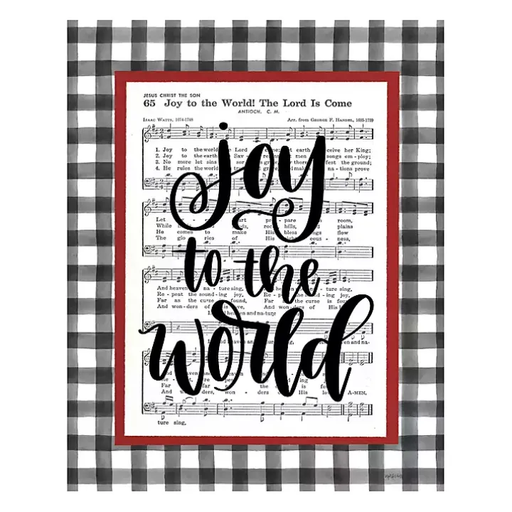Joy To The World Music Sheet Canvas Art Print
