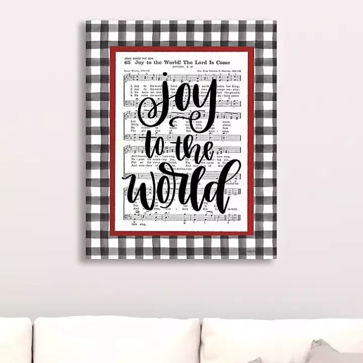 Joy To The World Music Sheet Canvas Art Print