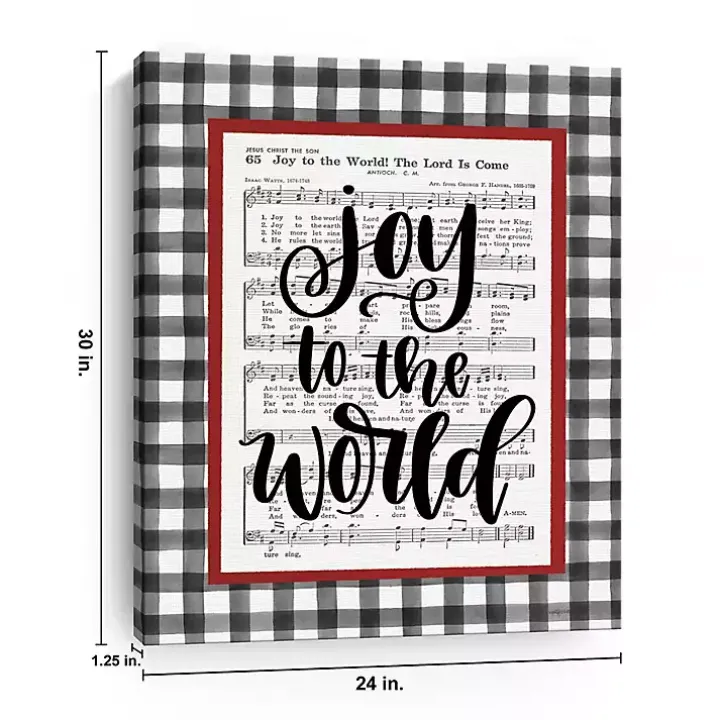 Joy To The World Music Sheet Canvas Art Print