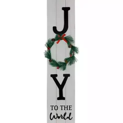 Joy to the World Wreath Christmas Porch Board