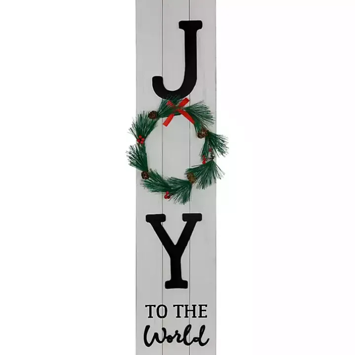 Joy to the World Wreath Christmas Porch Board