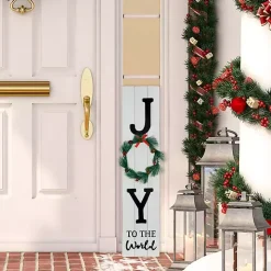 Joy to the World Wreath Christmas Porch Board