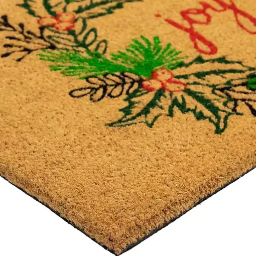 Joy Wreath Decorative Christmas Doormat