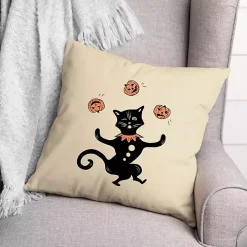 Juggling Cat Throw Pillow