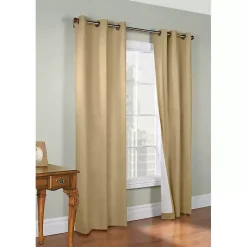 Khaki Room Darkening Curtain Panel Set, 84 in.