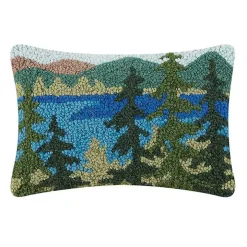 Lake Forest Hooked Wool Lumbar Pillow