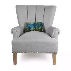 Lake Forest Hooked Wool Lumbar Pillow