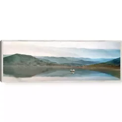 Lake Harmony Framed Canvas Art Print