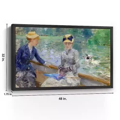 Lake in the Bois De Boulogne Framed Canvas Print