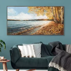 Lakeside Colors Framed Canvas Art Print