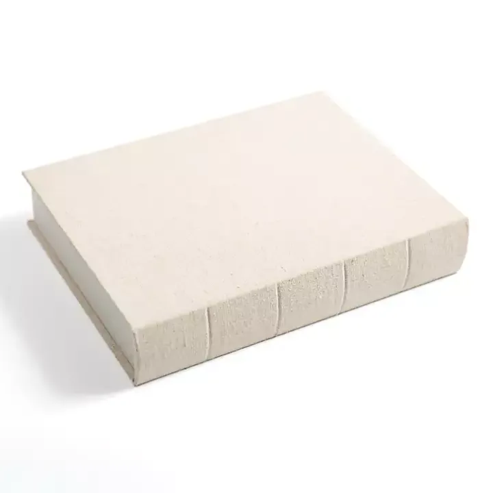 Large Beige Linen Book Box