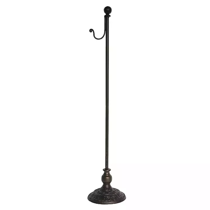 Large Black Iron Wreath Stand, 28 in.
