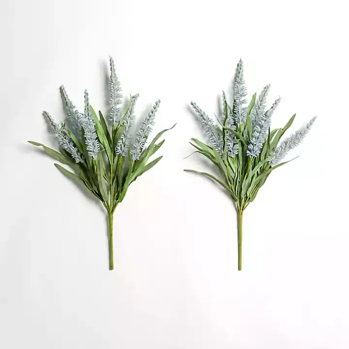 Large Blue Heather Bushes, Set of 2