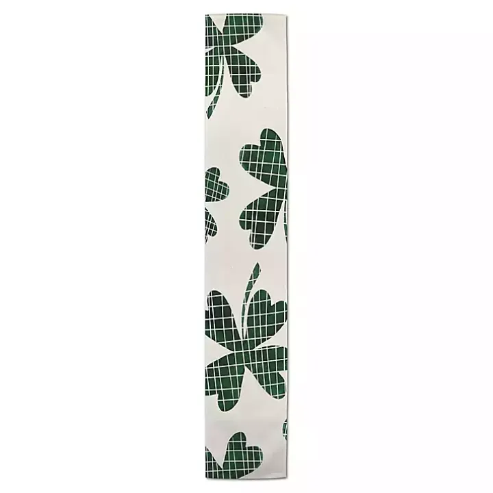 Large Plaid Clover Table Runner, 72 in.